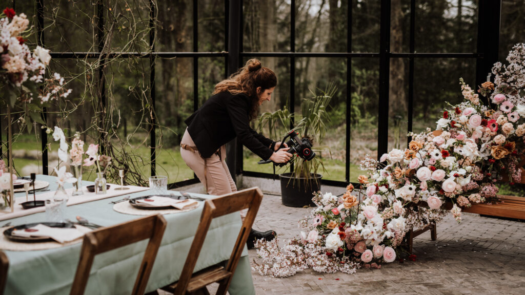 trouwvideograaf bij de tuin van de Lage Oorsprong